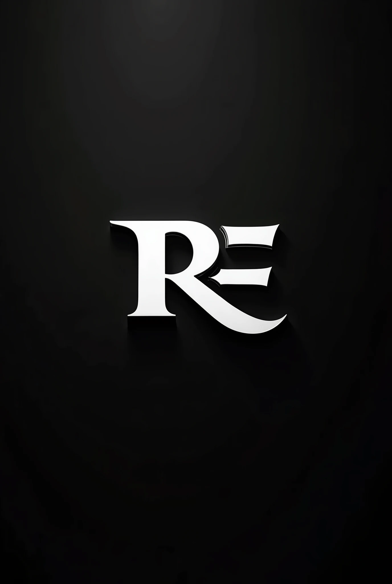 Royal Enfield White logo with black background HD photo