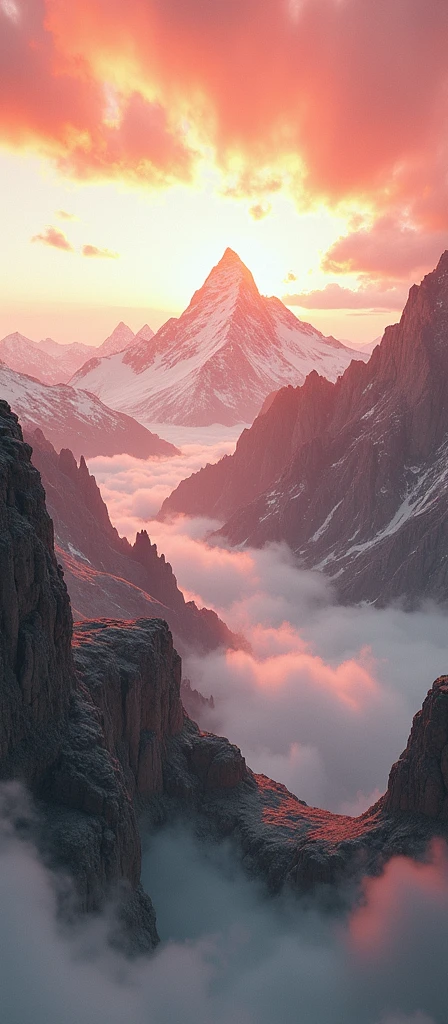 Put a mountain in the background and sunset