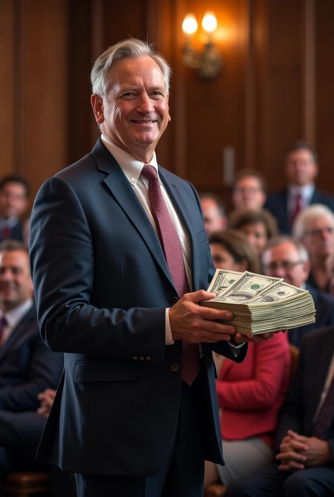 A man who give donation 10000 coush Money