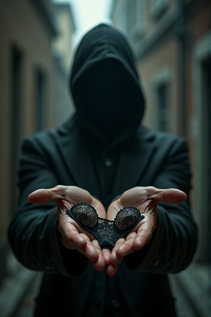 Man giving away lingerie