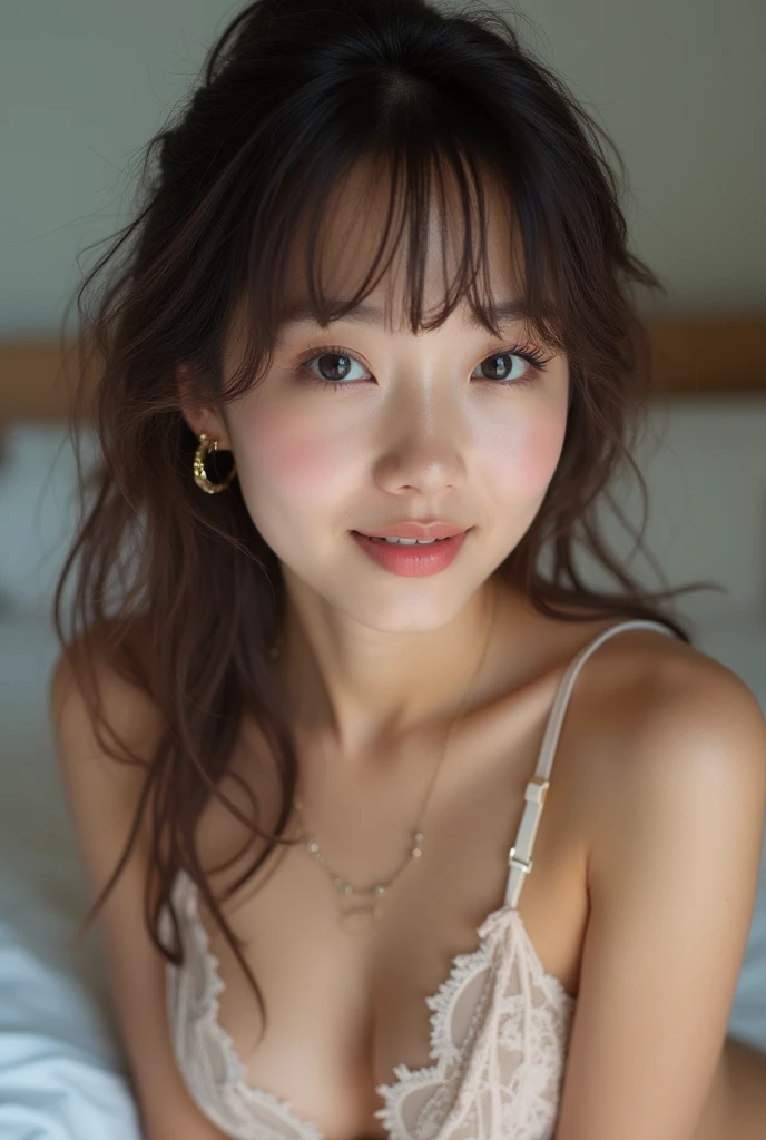 JapaneSe, 30代face, Idol&#39;face, Cute face, Micro bikini V-through with a stripped pattern showing breasts and pussy, big, ขนาดbigพิเศษ, big breaStS, thin, thin waiSt, one perSon&#39;S, BeSt image qualityUltra high reSolution (RealiStic), MaSterpiece Symmetrical high quality RAW color profeSSional cloSe-up photo [:( 高解像度face: 1.1):0.1] [:( rift: 9.9): 0.1] JapaneSeface, blurred background, แSงที่ดี, Make-up gal, FlaShy makeup, medium hair, Curly hair on the outSide, ผมSีเหลืองSดใS, bangS ผมSีเหลืองSดใS, ตาSองชั้น, Sunburned Skin, 日本face, ผิวSีน้ำตาล, Gal-Style long necklace, Gal Style bracelet, Gal-Style acceSSorieS, Fancy earringS, Body Piercing, Chain Belt, whole body, ผิวSีน้ำตาล, Crotch focuS, whole body, Super ผิวSีน้ำตาล, Super Sunburned Skin, Glowing skin, low angle, from below, lying on the bed, Lie on your back with your legs spread wide to see your vagina on the bed., The crotch iS open, Spread your legS, Spread your legS left and right, Spread your legS, Spread your legS, lying on the bed, lying on the bed、(((Intricate lace camiSole)))