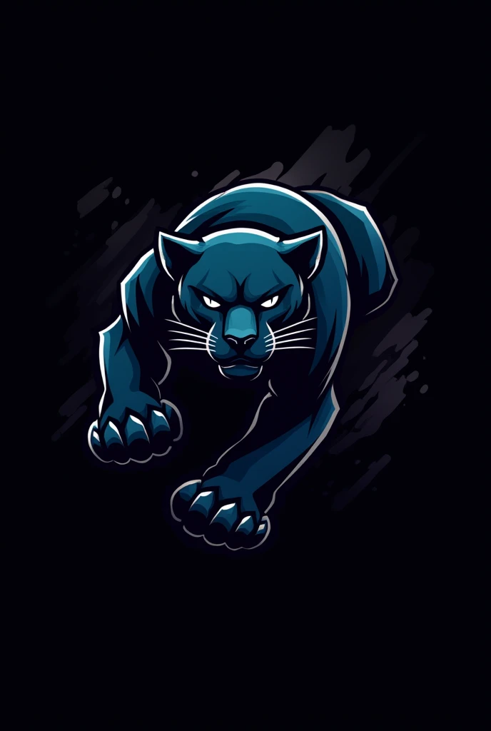 A gaming logo with panther in it with black background