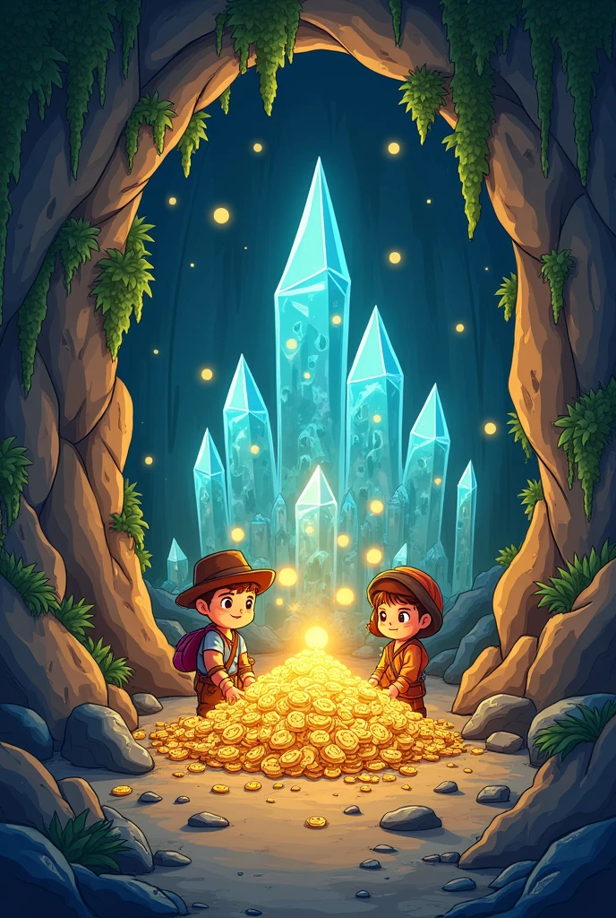 hidden treasure 2d cartoon