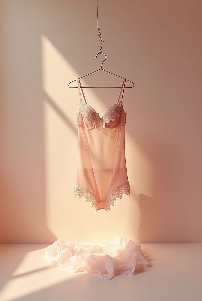 Lingerie hanging on a hook