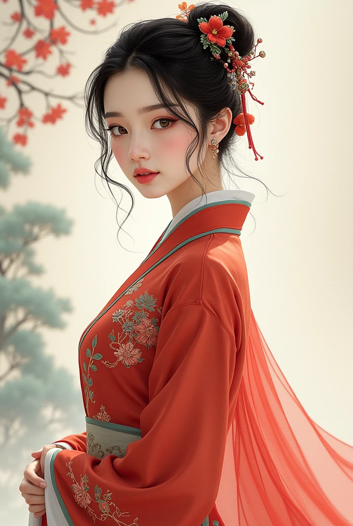 Nesley in Chinese dress