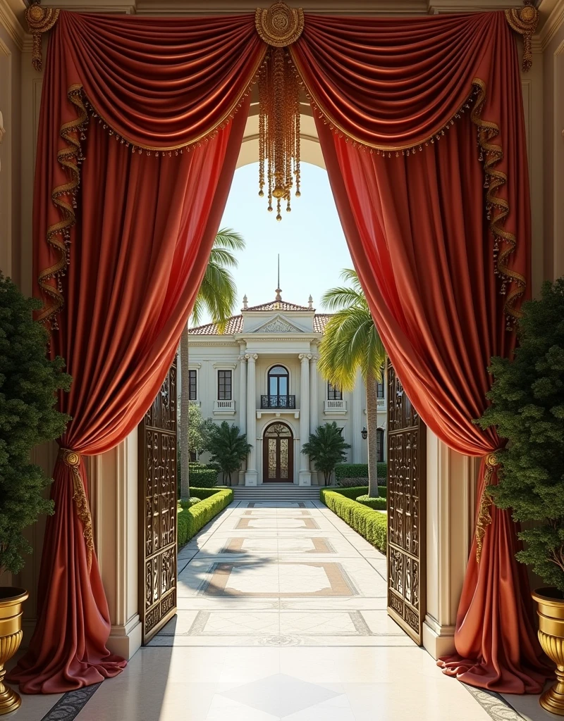 curtain，High-end luxury，villa