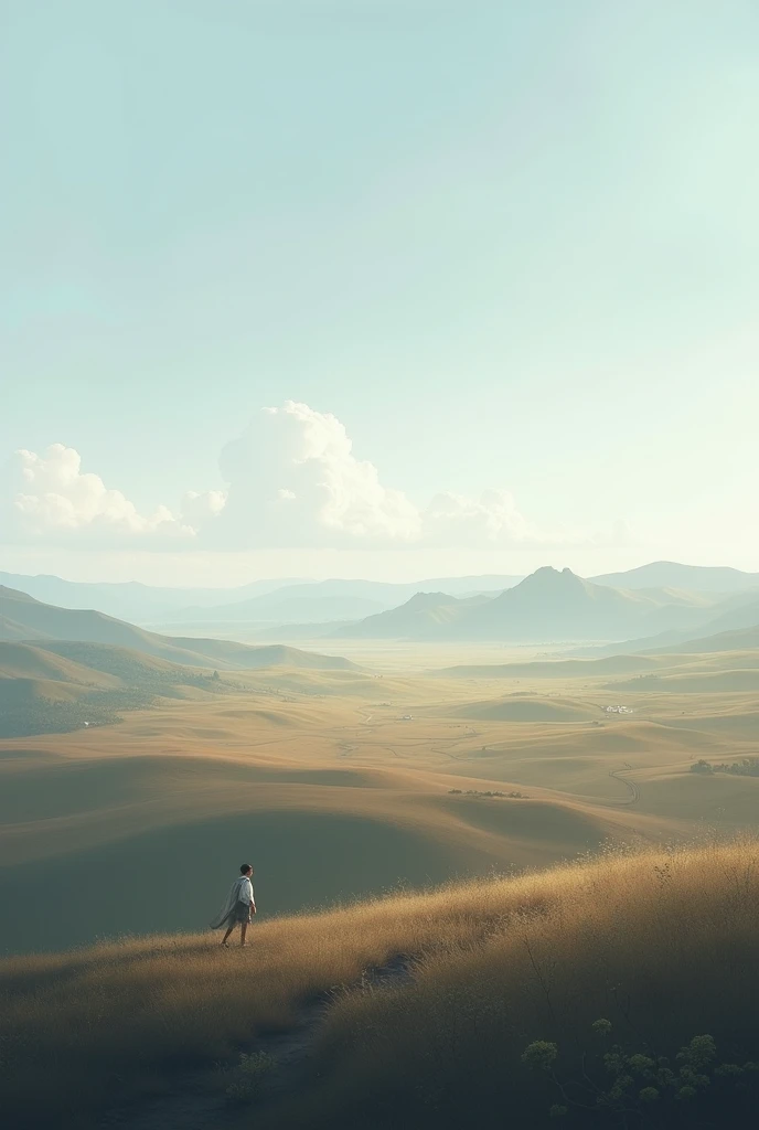 Scene A flat land overlooking
