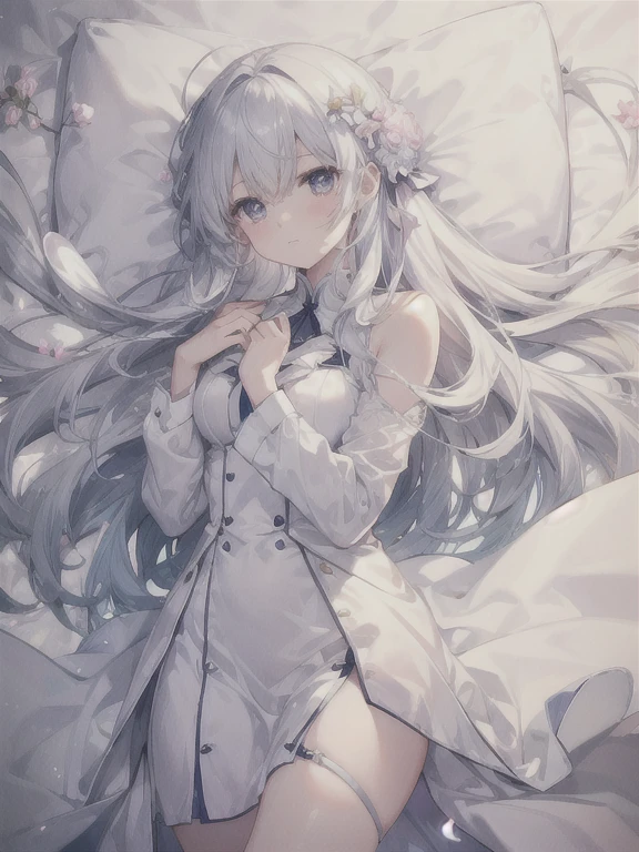beautiful、ephemeral、Silver Marble Skin、hope、Highest quality、uniform、clear、bright、cute、Loose、Lonely、Mature、Very delicate