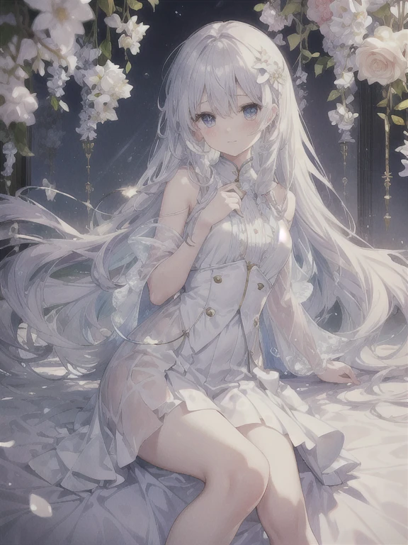 beautiful、ephemeral、Silver Marble Skin、hope、Highest quality、uniform、clear、bright、cute、Loose、Lonely、Mature、Very delicate