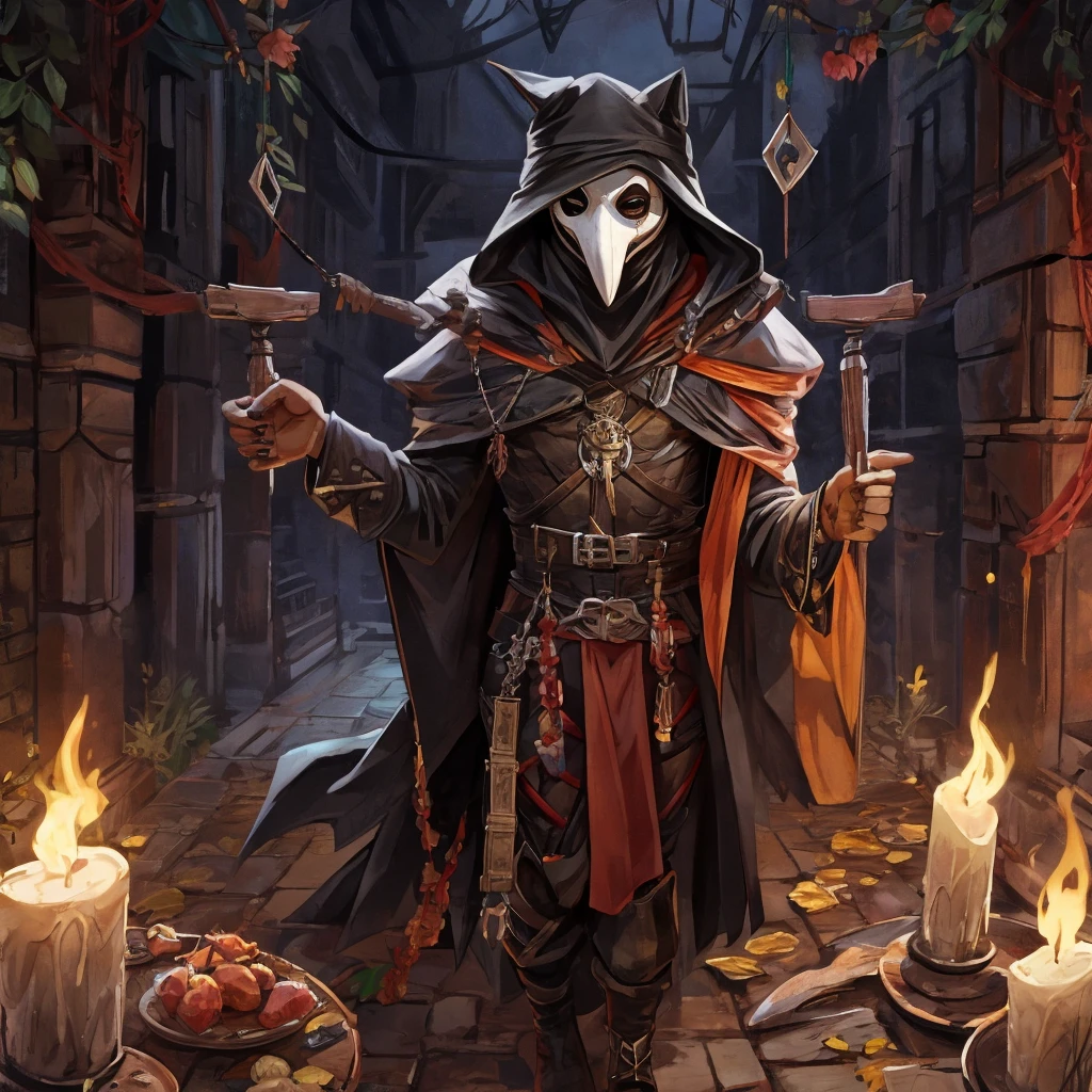 chest, Plague doctor,Half naked,torture,tooth, Animal ears, One-eye eye mask, 