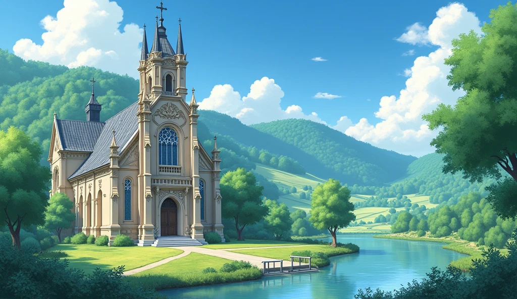 Ghibli-style &#39;praying church&#39;