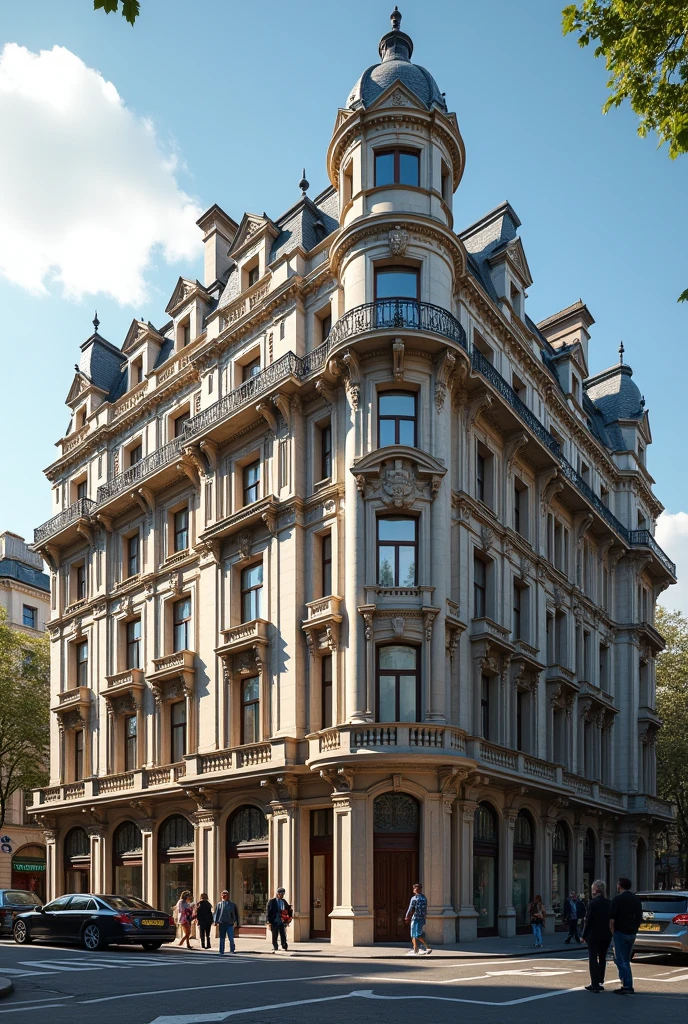 A building with British Architecture a large building
