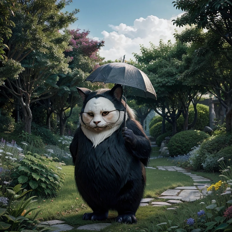 Magic creatures are living in enchanted world,  hayao miyazaki art. "1000 watchers" is written
