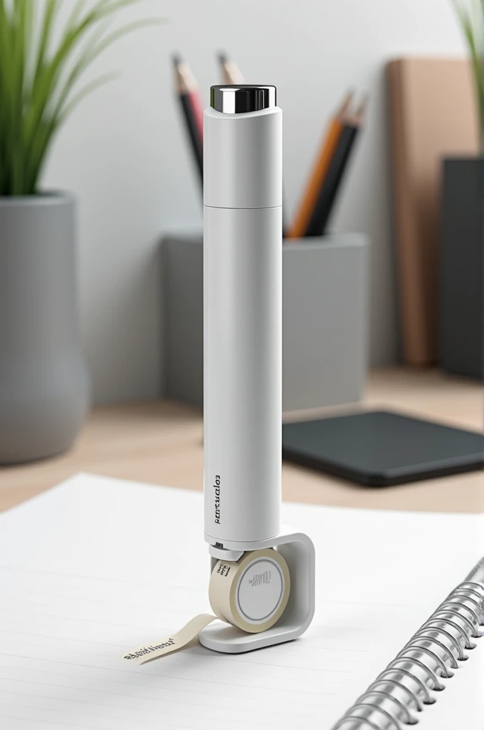 a pen with a correction tape at the bottom of pen