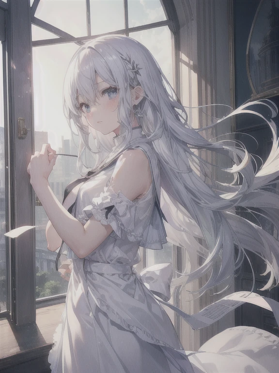 beautiful、ephemeral、Silver Marble Skin、hope、Highest quality、uniform、clear、cute、Loose、Lonely、Mature、Very delicate、student、Bright atmosphere