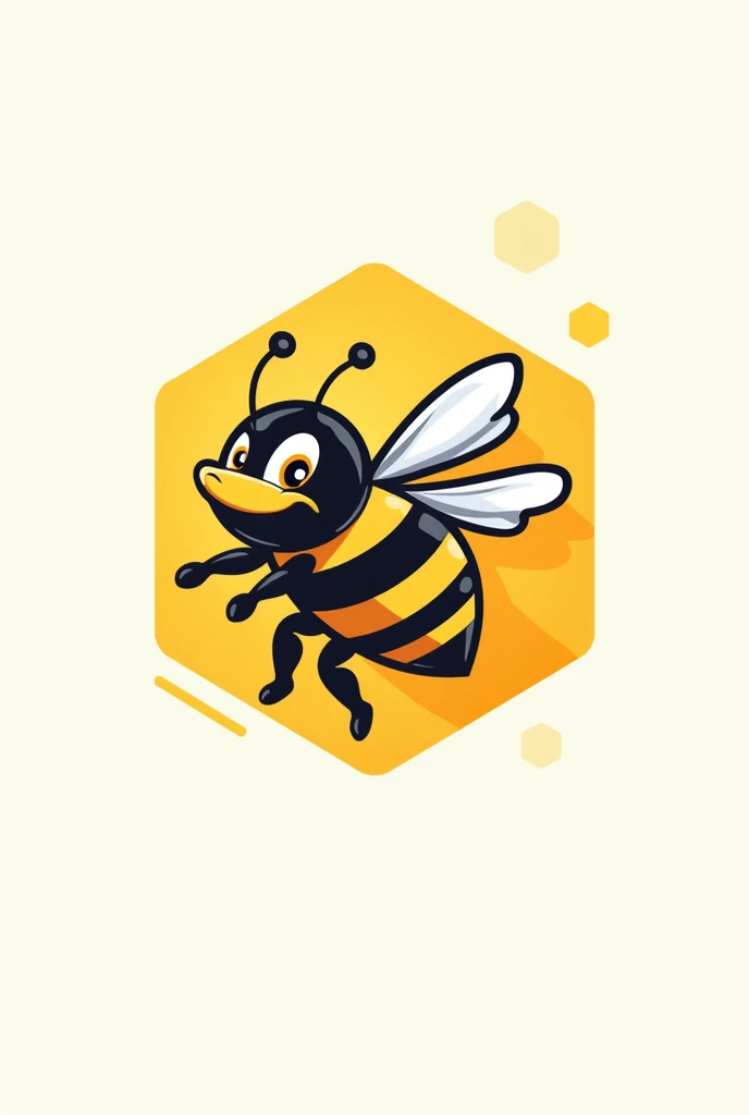 Joject bee logo create with bee pic