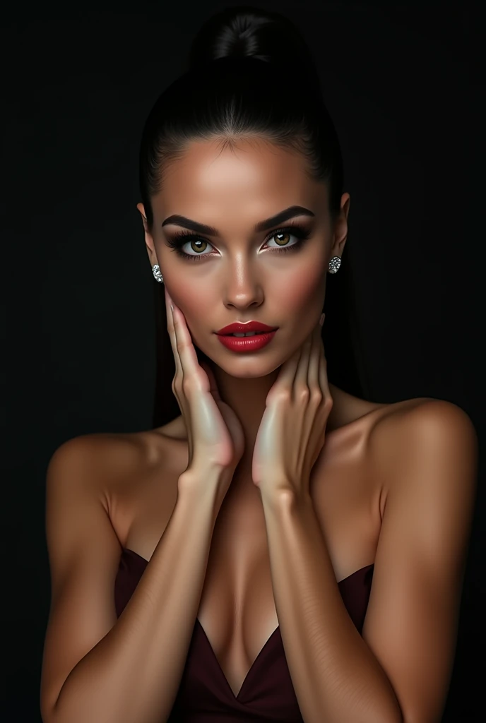 Create a glamorous portrait shot using Ektachrome film on a Nikon D750. Focus on the following key elements:
Utilize a complementary color scheme.
Opt for low-contrast settings for a soft, flattering look.
Aim for an angelic, ethereal atmosphere.
Seductively Petite
Irresistibly Compact
Captivating Charm
Alluring Grace
Petite Sensuality
Delicate Temptation
Provocatively Slender
Enchanting Elegance
Sexy and Petite
hot
inviting
mature
provocative
racy
seductive
sensual
sensuous
arousing
come-hither
cuddly
flirtatious
kissable
libidinous
provoking
risqué
slinky
spicy
steamy
suggestive
Alluring Miniature Beauty
Pay attention to the model's thin and elegant appearance.
Prioritize beautiful, well-balanced lighting with a spotlight effect.
Enhance the shot in post-production for a polished final result.