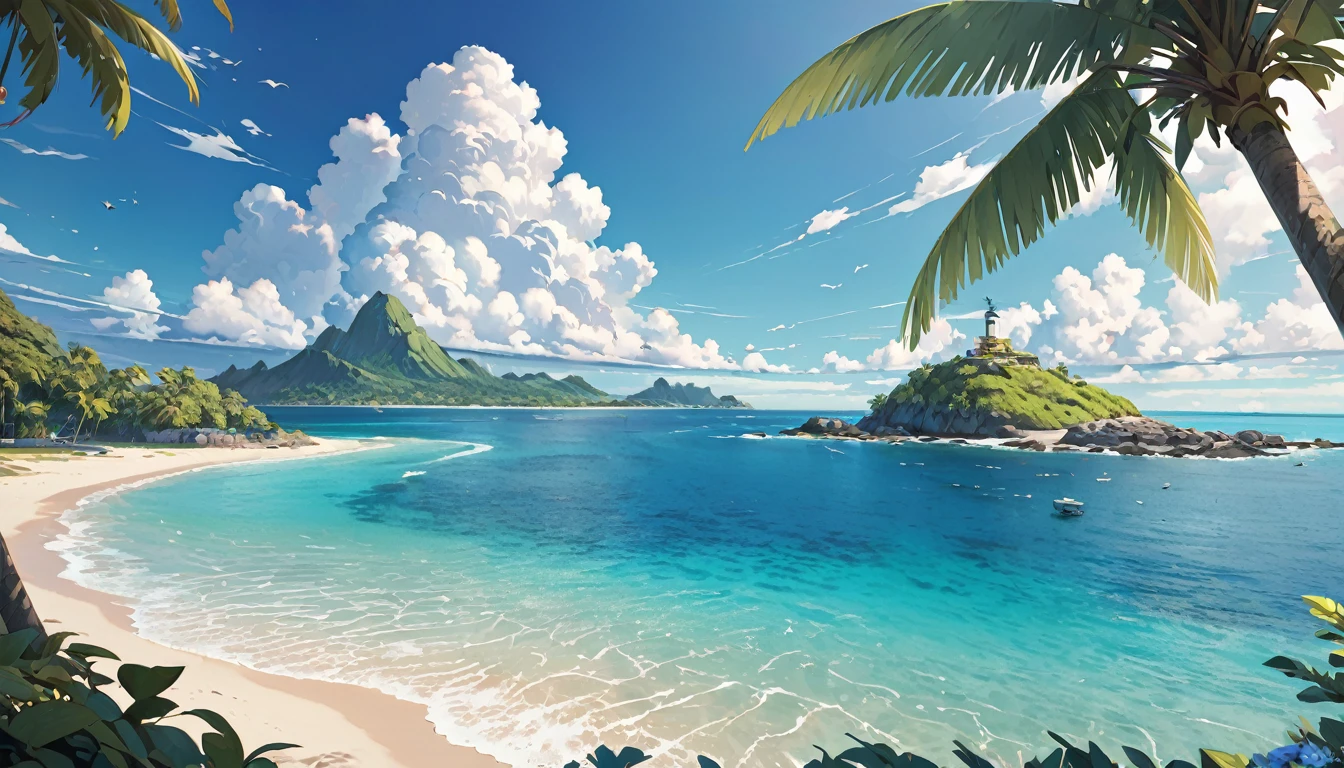 background,beautiful、island、Ocean、Vision
