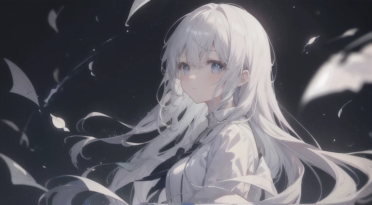 beautiful、ephemeral、Silver Marble Skin、hope、Highest quality、uniform、clear、cute、Lonely、Mature、Very delicate、student、Bright and dark atmosphere