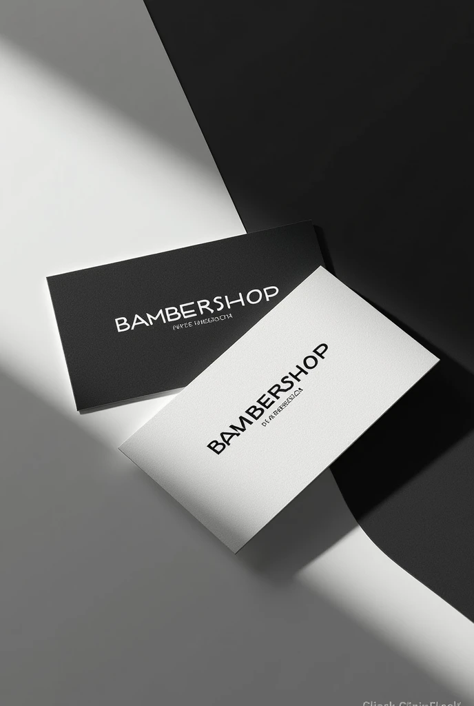 Create a business card for a barbershop, with a black and white background, with the name of the barbershop and the phone number +573015257788