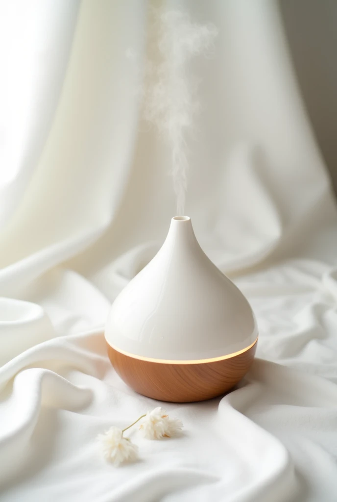 Diffuser, White cloth background,Please do not draw people, Friendly atmosphere