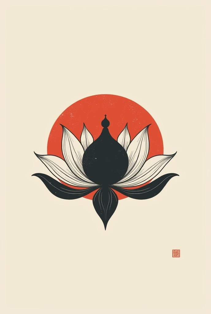 Please create me a logo for a Vietnamese-Japanese fusion fine dining restaurant. " Hasu Kasa Fusion Restaurant" has elements of Japanese kasa hat and Vietnamese lotus flower combined harmoniously together. Luxury Logo, minimalist, has a bit of Vietnamese and Japanese culture