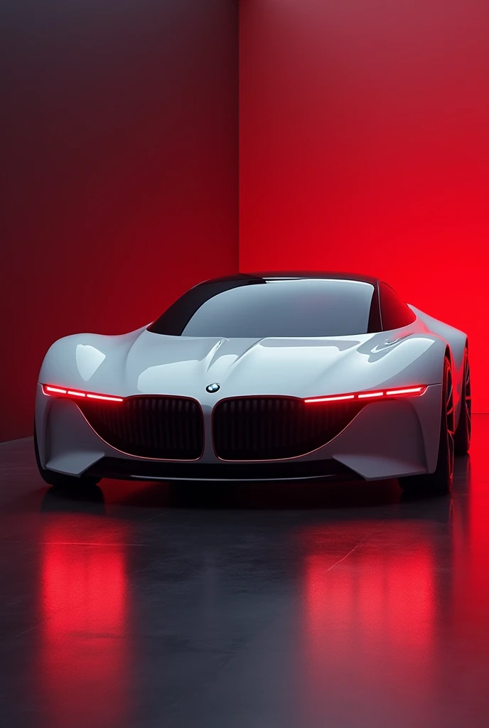 Duck-like BMW car, red light