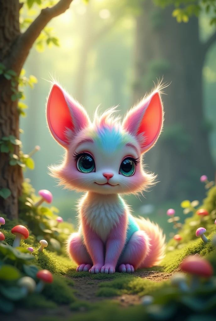 beautiful animal, cute, colorful, in forest