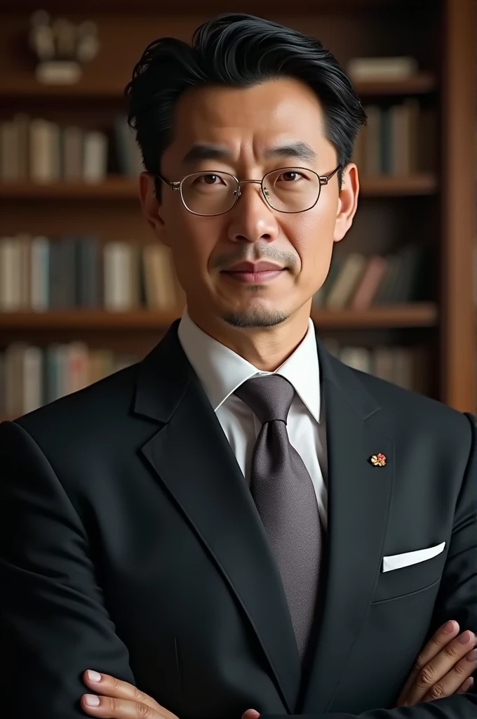 Smart and powerful Asian man