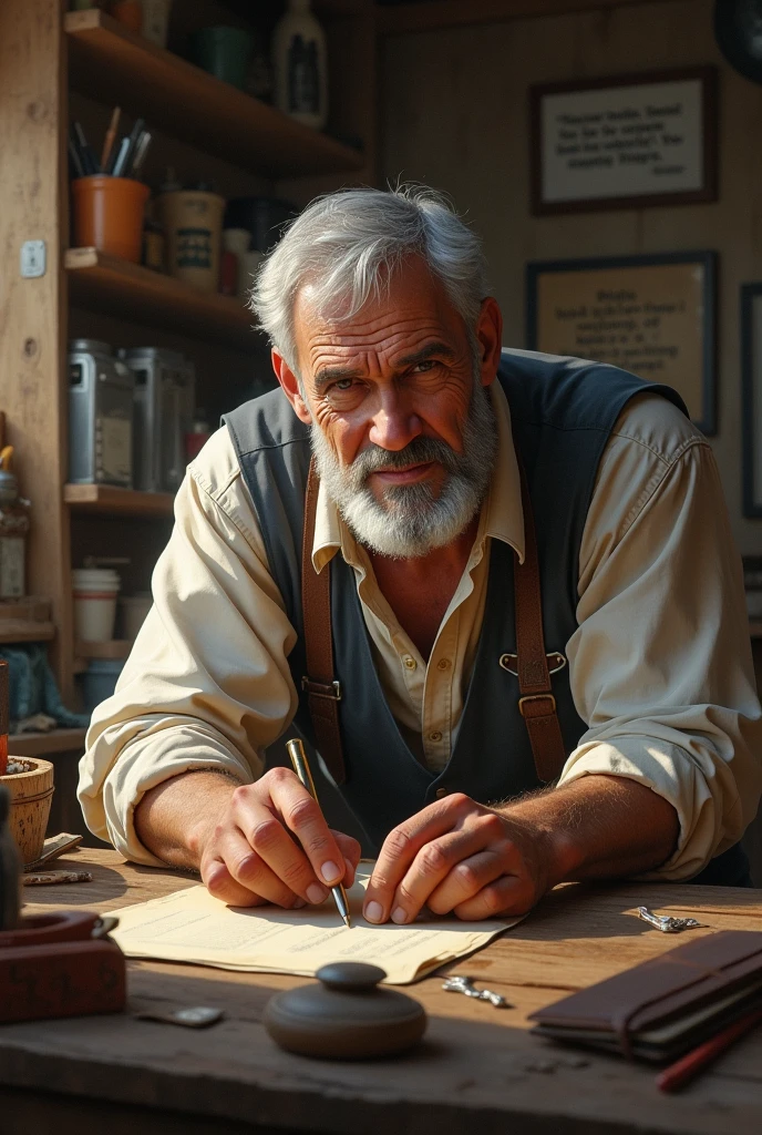 A small image of a man working hard with life good rules