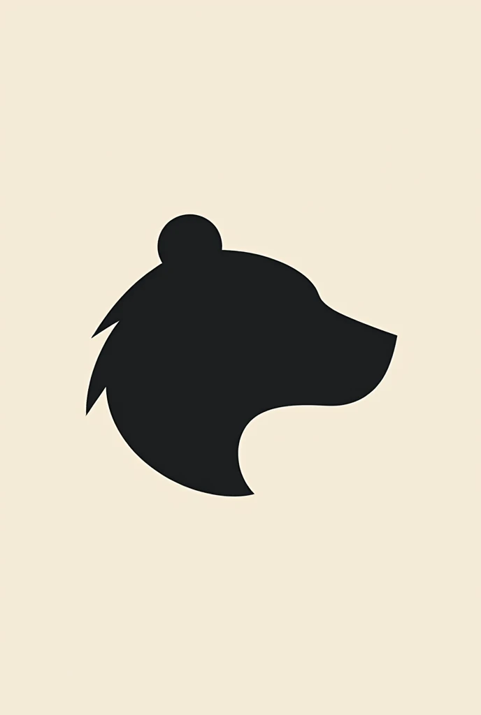 Stylized bear head: A simple, A modern design of a bear head can be used as an icon or an integral part of the logo .Bear silhouette: A discreet silhouette of a bear running or sitting, a face of a bear of neutral emotion, made of circles and simple lines
