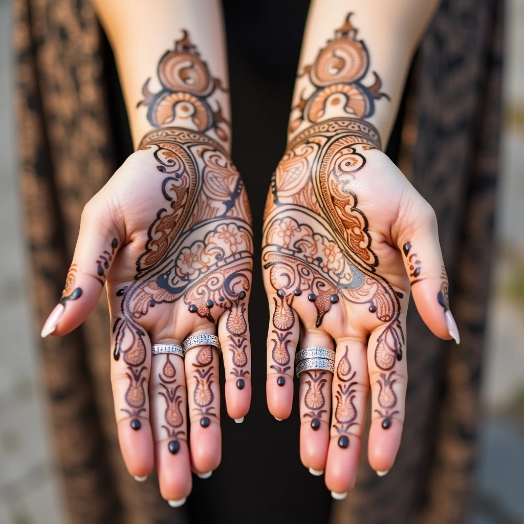 generate more Shadi Special mehndi design on hand
