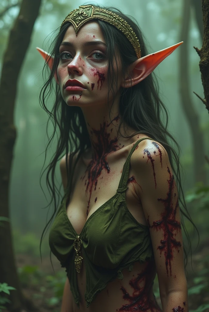 undead Elf princess, rough anal rape, zombie armageddon, urine on face