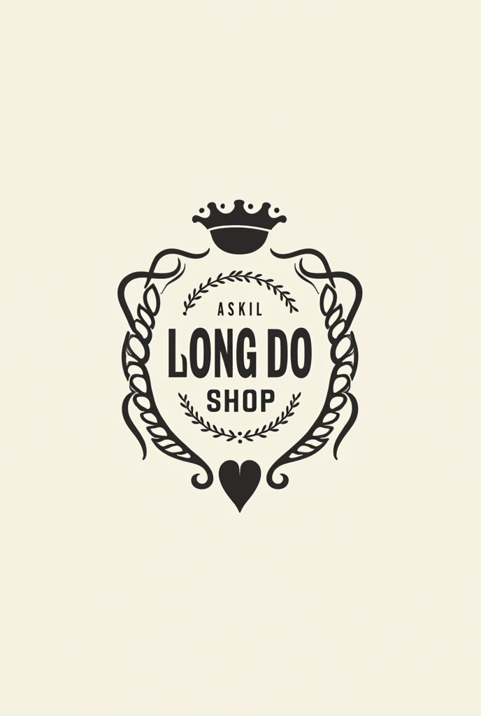 Please draw a logo for me. The name of the shop is LONG DO SHOP.
