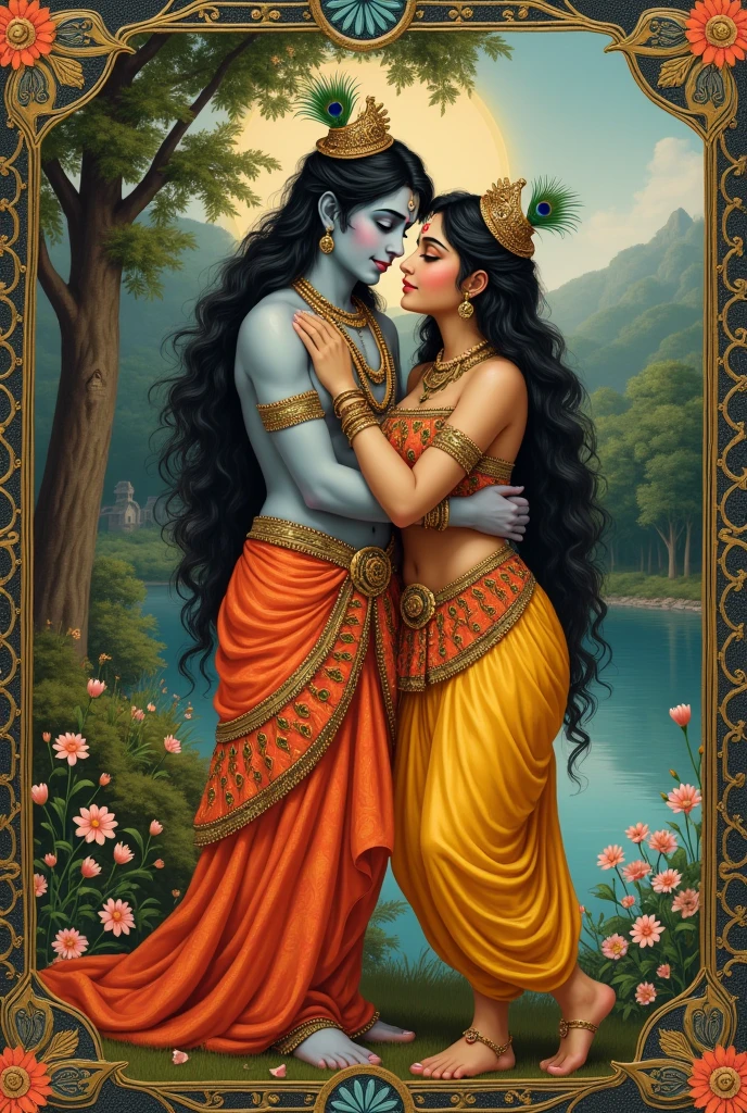 create image of loving radha and krishna