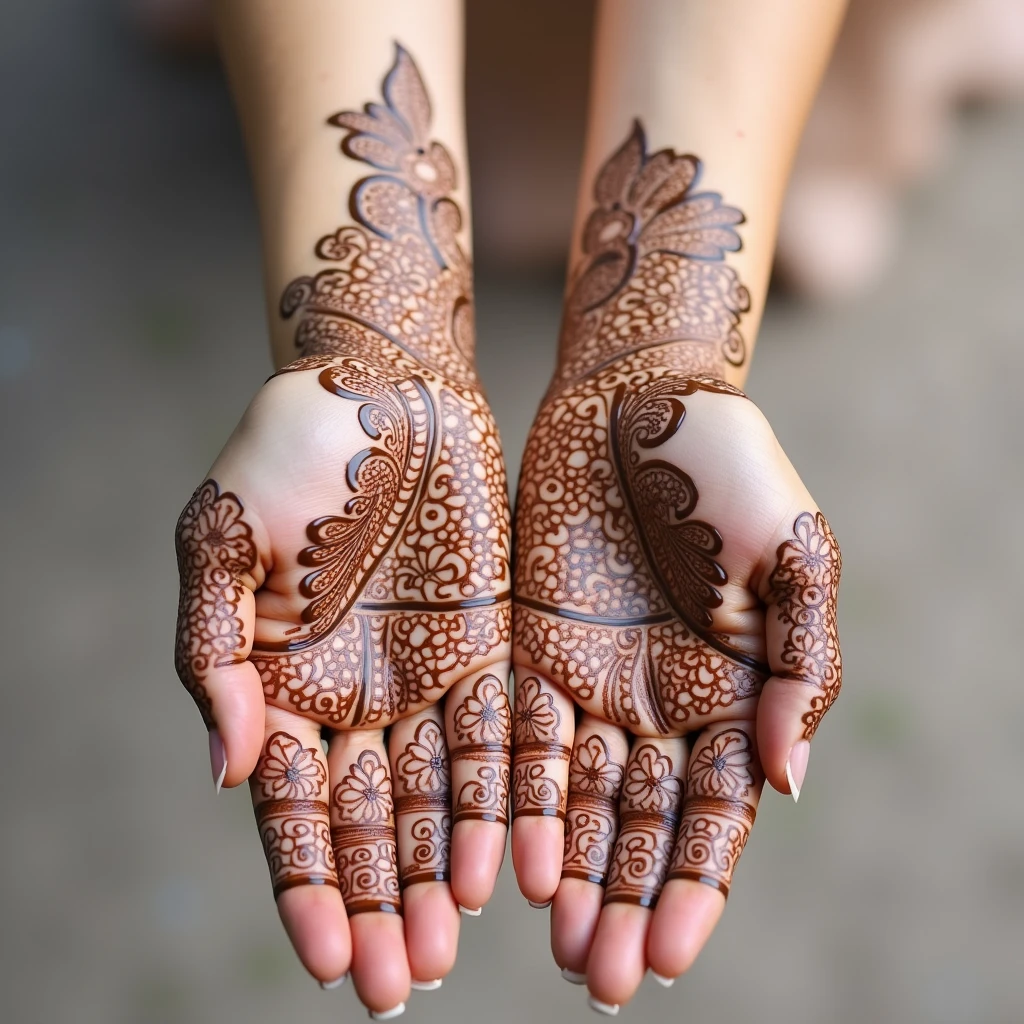 generate more Shadi Special mehndi design on hand