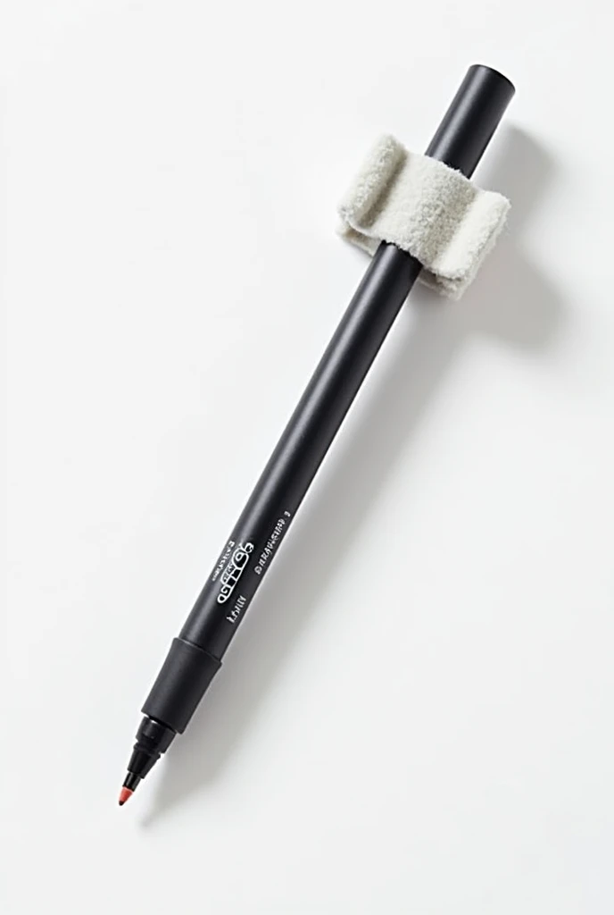 make a marker pen with a cloth attach at the body of marker as a eraser