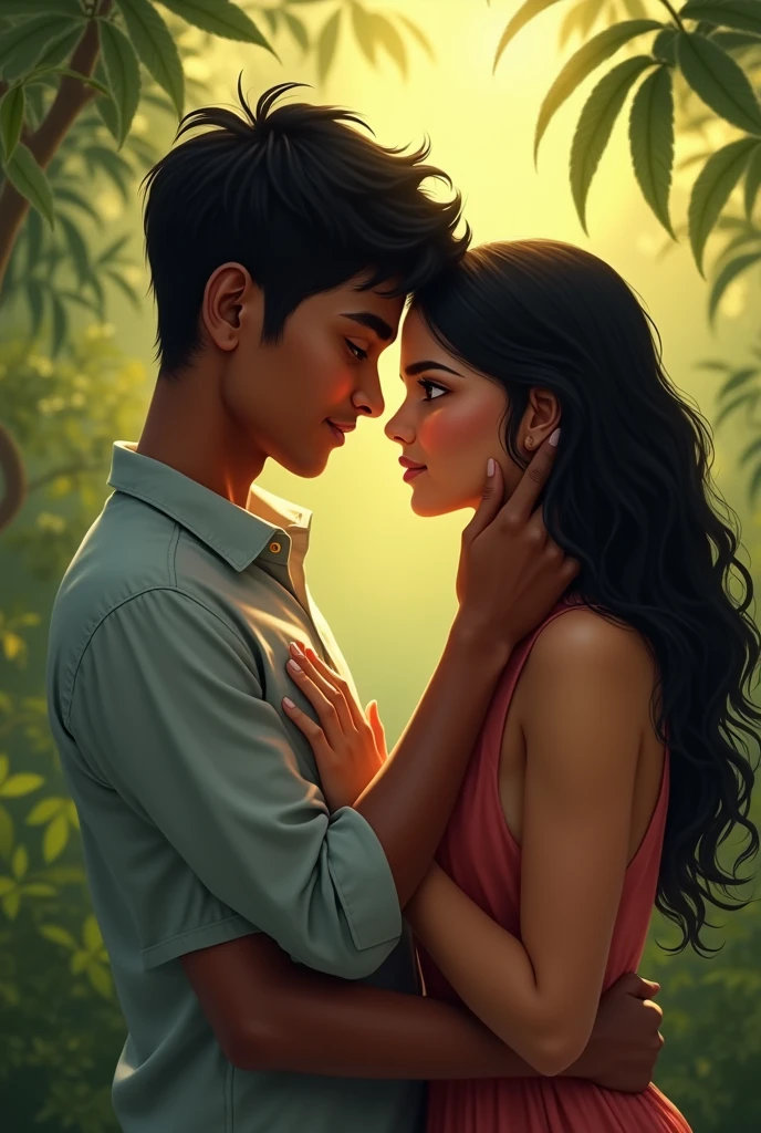 Imagine An indian 18-year old adult boy is romace with a girl