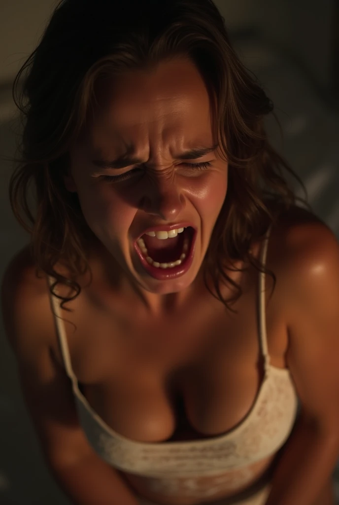 girl screams and cries in pain when being penetrated anally
