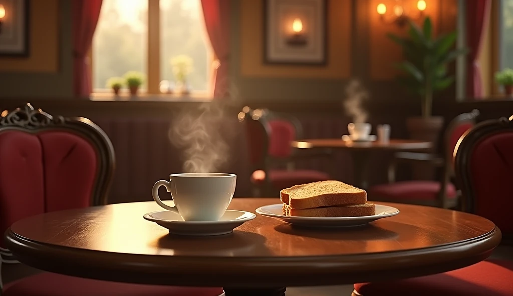 background、1920s、Cafe、Retro、indirect lighting、unmanned、coffee、toast、perfection、