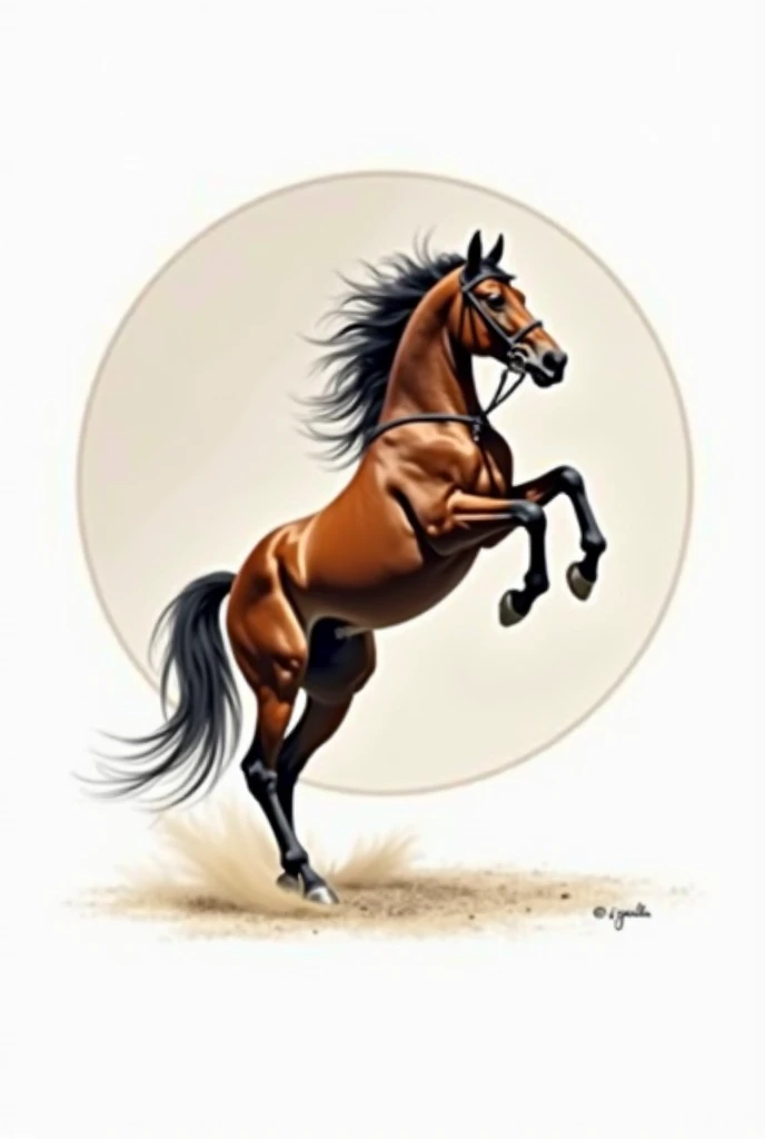 Create a logo for a show jumping stud farm.make it realistic and also so that it can be used for websites and profile pictures
. The stable is called Gestüt zum silberhain. Also make it quite easy and simple. Try to illustrate the jumping in the picture. Build one or more jumping horses