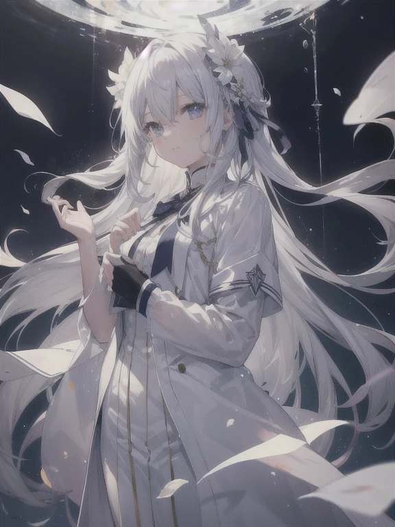 beautiful、ephemeral、Silver Marble Skin、hope、Highest quality、uniform、clear、student、Bright and dark atmosphere