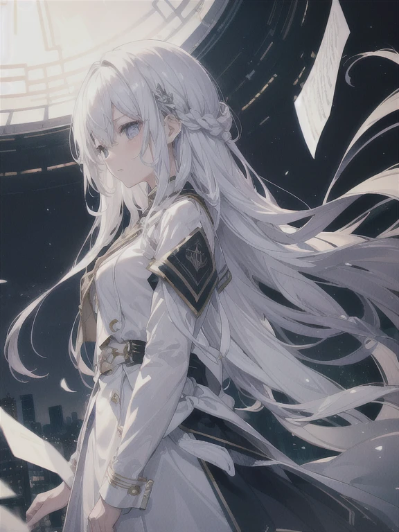 beautiful、ephemeral、Silver Marble Skin、hope、Highest quality、uniform、clear、student、Bright and dark atmosphere
