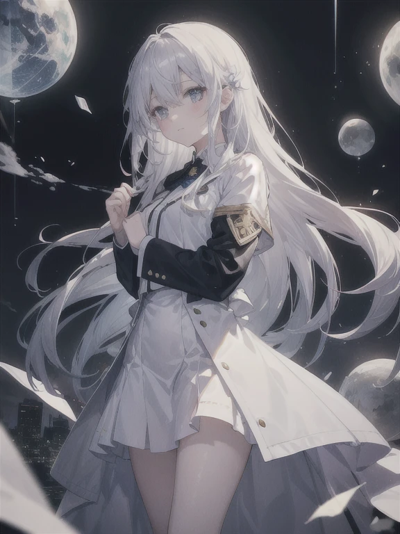 beautiful、ephemeral、Silver Marble Skin、hope、Highest quality、uniform、clear、student、Bright and dark atmosphere