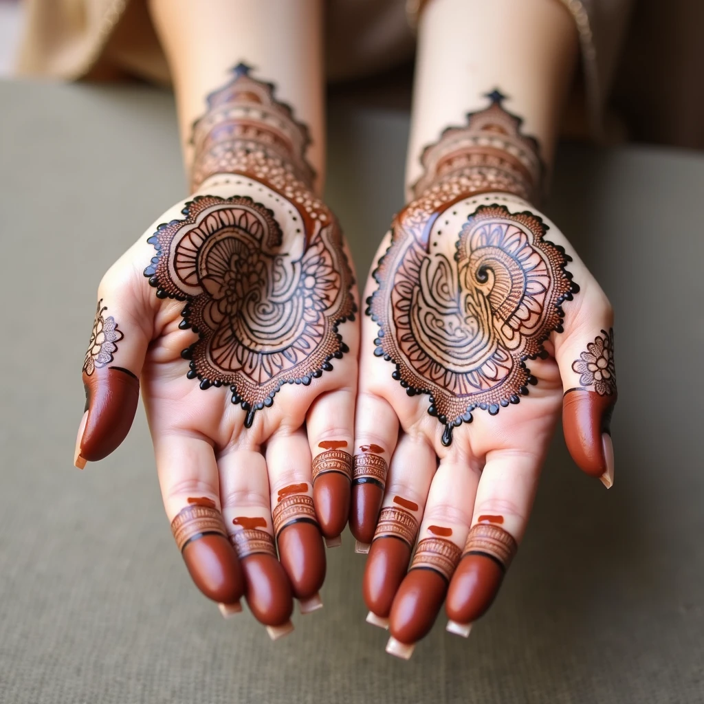generate more Shadi Special mehndi design on hand