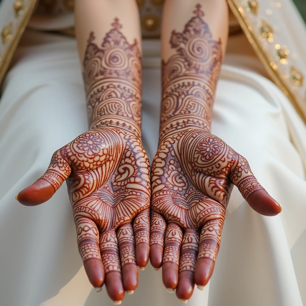 generate more Bridal mehndi design on hand