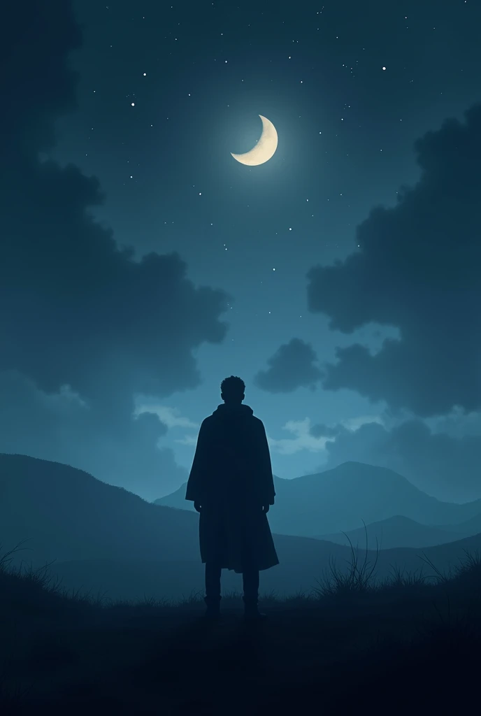 man standing on the dark night A YouTube banner size