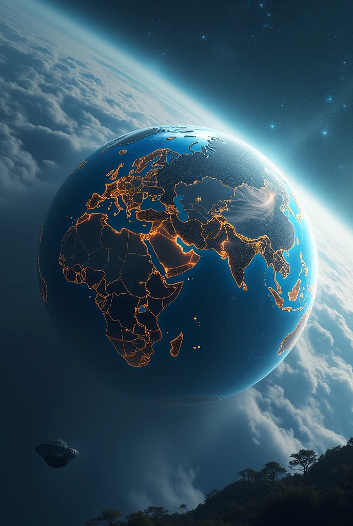 Globe background ( science fiction )