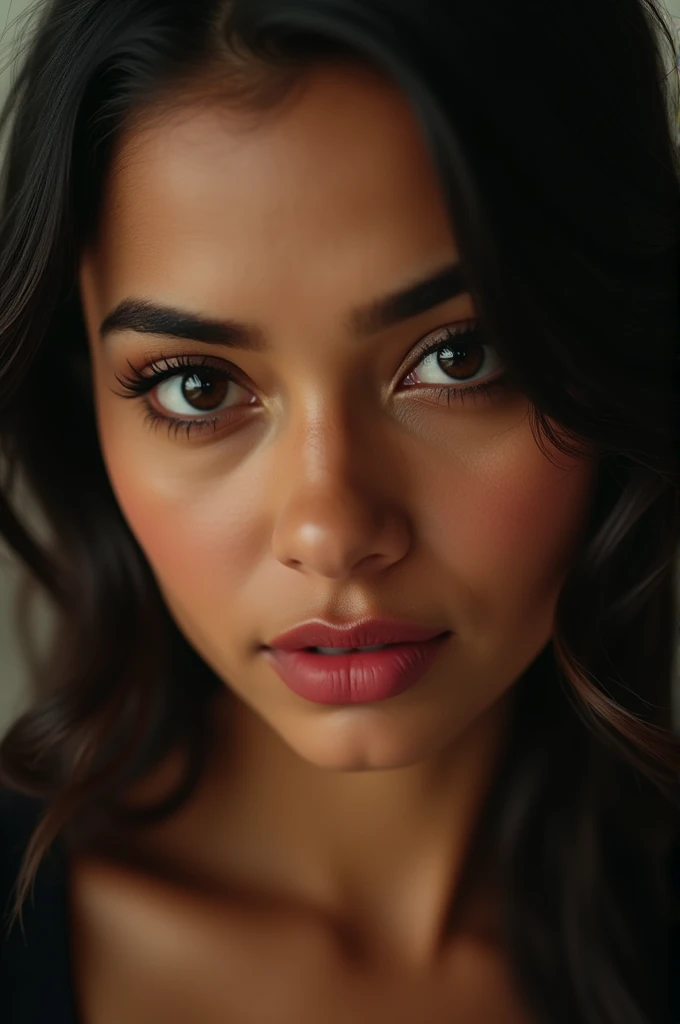 Rashmika mandana with hot close up face expression