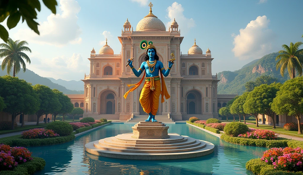 Temple with Shree Krishna God 